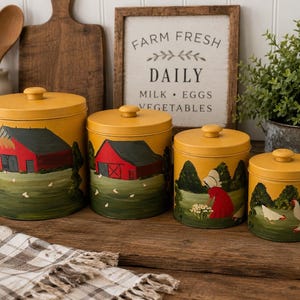 J L Clark Canisters - Etsy