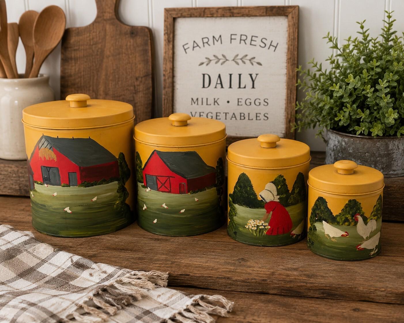 J L Clark Canisters - Etsy