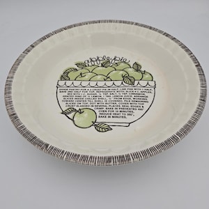 Vintage Ceramic Apple Pie Plate
