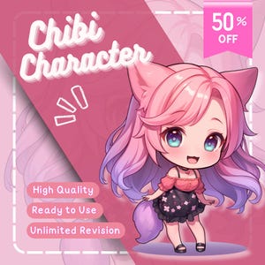 CUSTOM CHIBI CHARAKTER | Kundenspezifische Chibi-Auftrags | Chibi | Fanart | Hochwertige individuelle | Chibi Anime Kunst | Süßer Anime Chibi | Chibi Logo