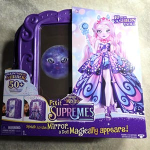 Magic Mixies Pixies Supremes with AI Magic Mirror - Rare PINK Luna Guaranteed NIB