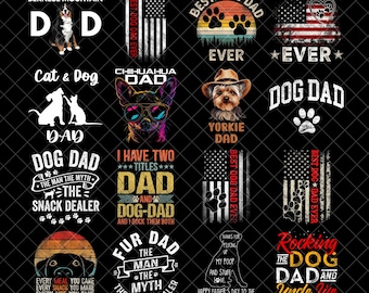 Dog Dad Png Bundle, Funny Pet Dad PNG, The Dogfather Sublimation, Fur Dad Png, Rescue Dog Shirt Design, Pitbull Lab Doodle Dad Png