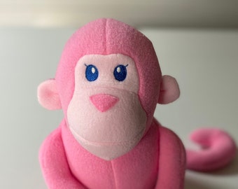 Pink Stuffed Monkey Toy