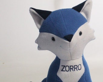 Blue Plush Fox toy