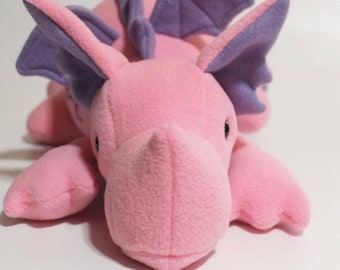 Pink and Purple Plush Baby Dragon