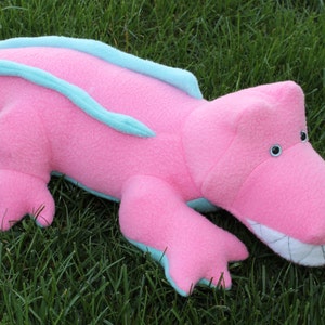 Pink and Aqua Crocodile image 2