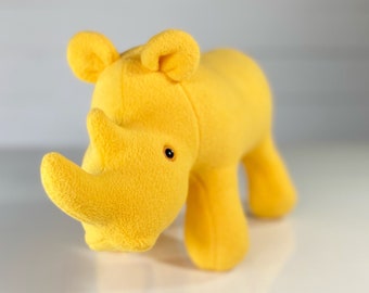 Plush Yellow Rhinoceros