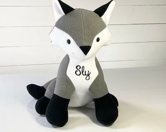 Gray Plush Fox toy