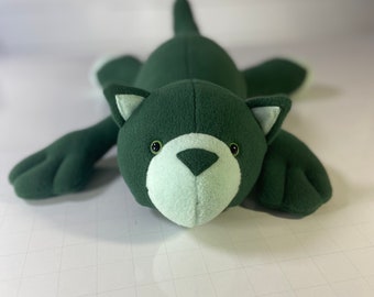 Green Plush Cat