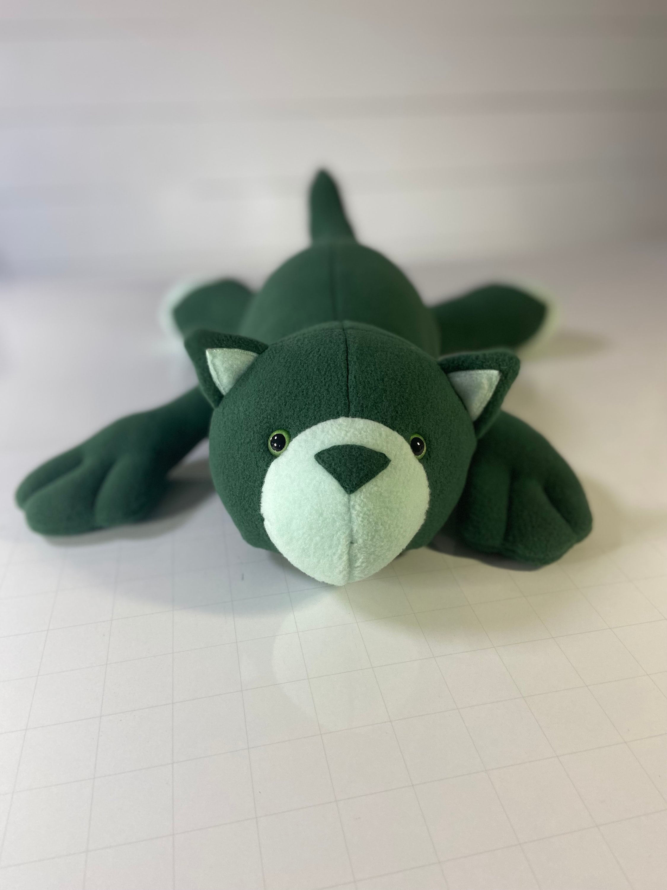 Green Plush Cat 