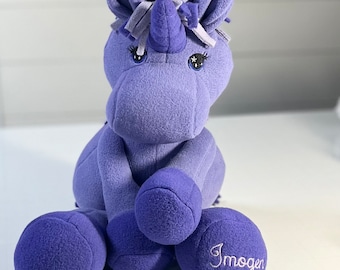 Purple plush unicorn