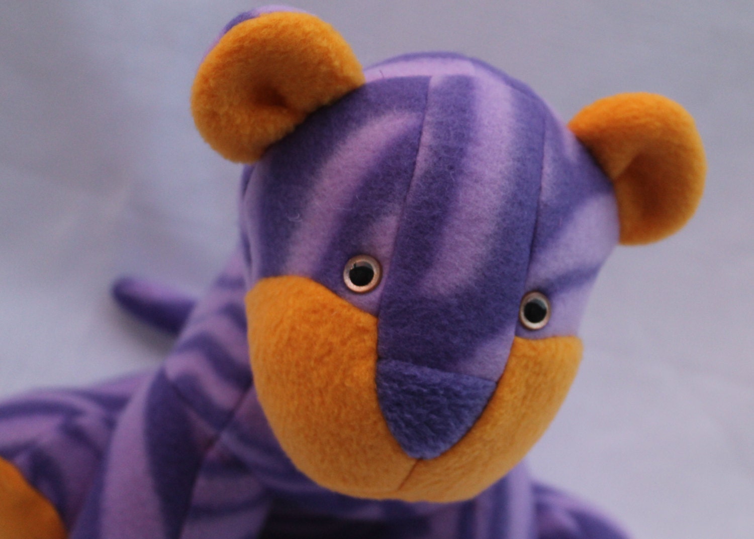 Purple and Gold Bengal Plush Tiger Etsy