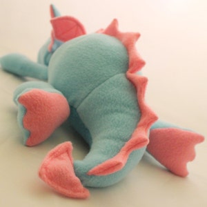 Aqua and Pink Plush Baby Dragon image 6