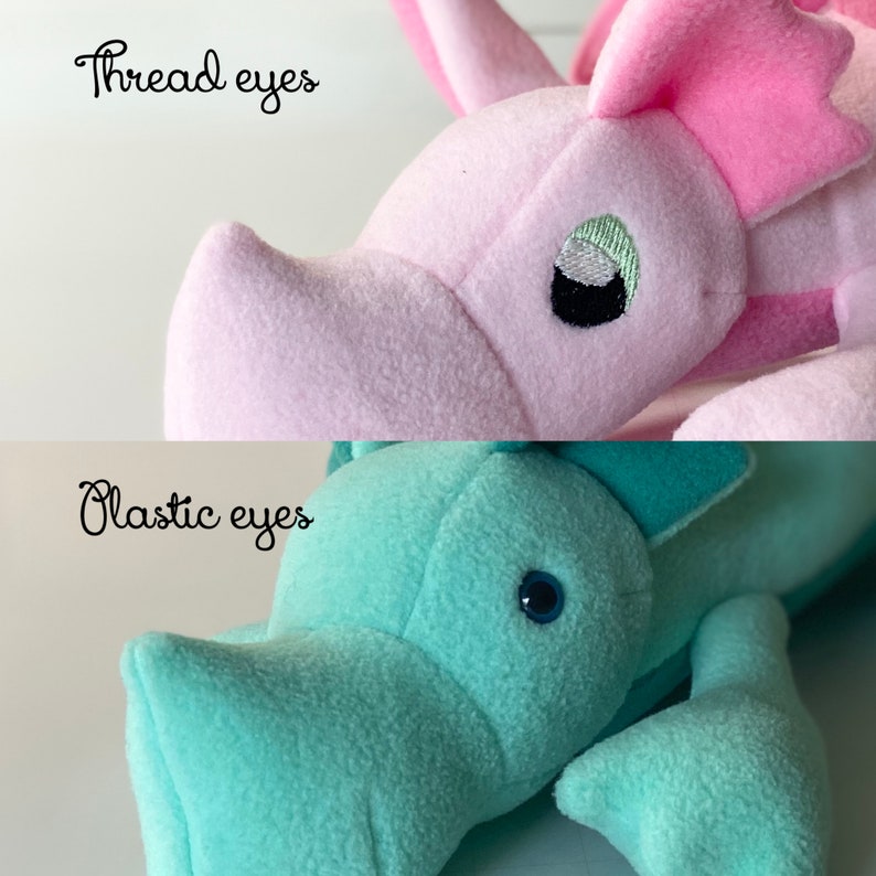 Aqua and Pink Plush Baby Dragon image 3