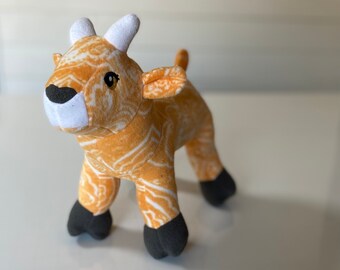 Yellow Goat Plush Animal