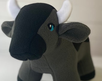 Black Plush Bull