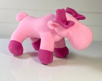 Pink Moose Plush Toy