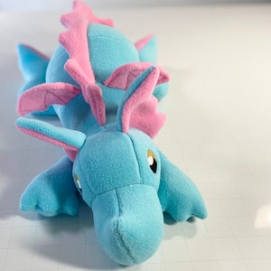 Aqua and Pink Plush Baby Dragon image 8