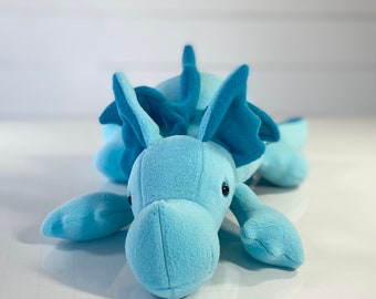 Aqua Plush Baby Dragon