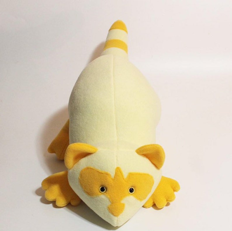 Yellow plush raccoon image 2