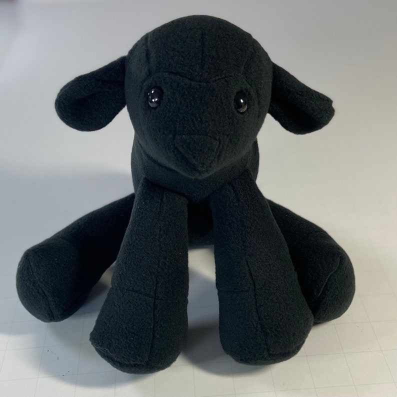 Monochrome Black Sheep Plush Animal | Etsy
