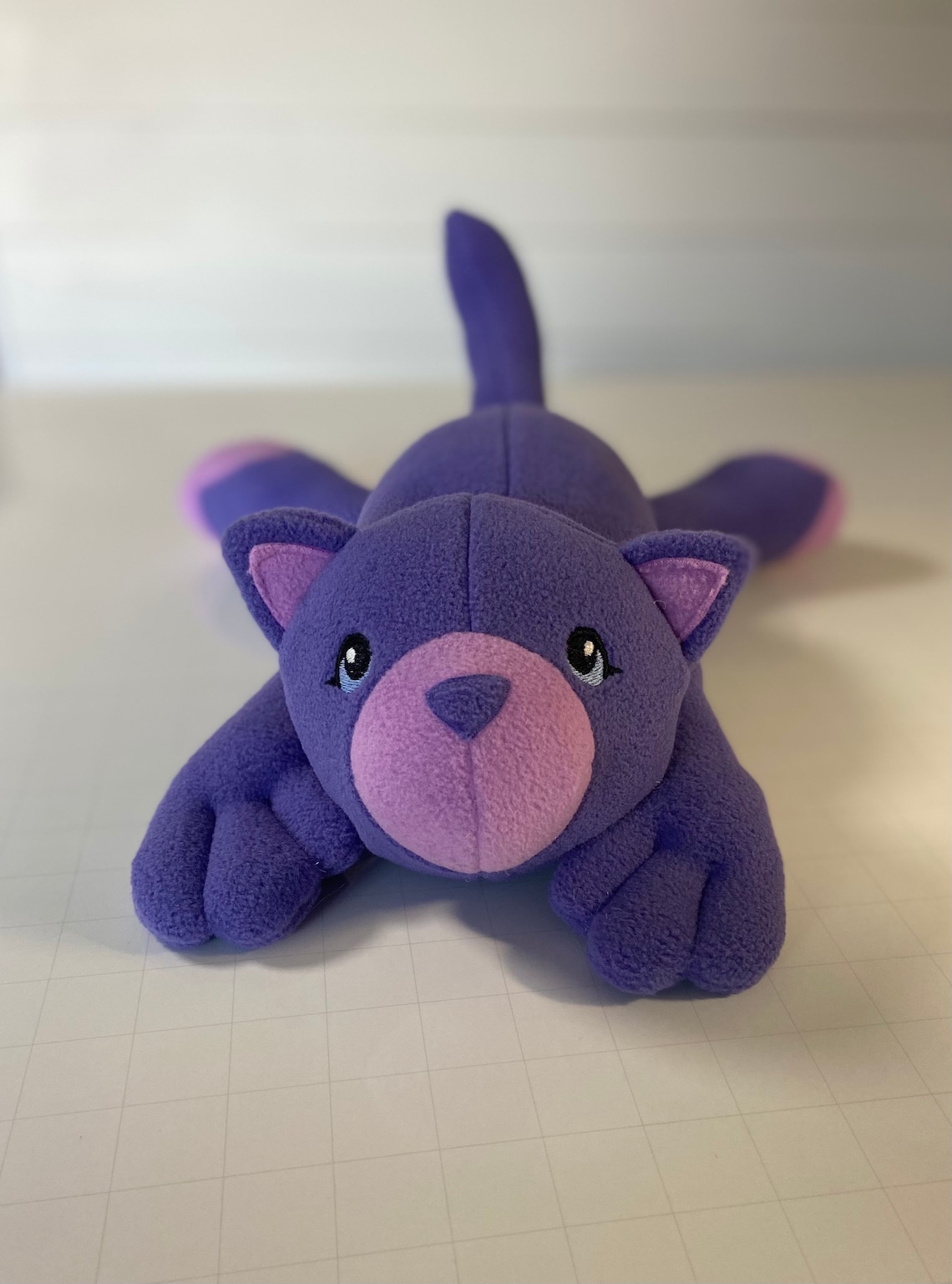 Purple Plush Cat Etsy