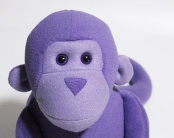 Purple Stuffed Monkey Toy