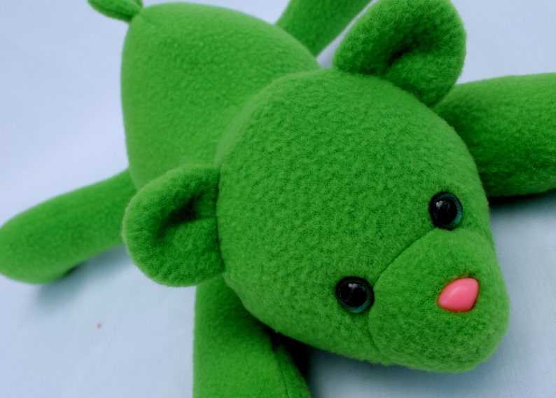 lime green teddy bear