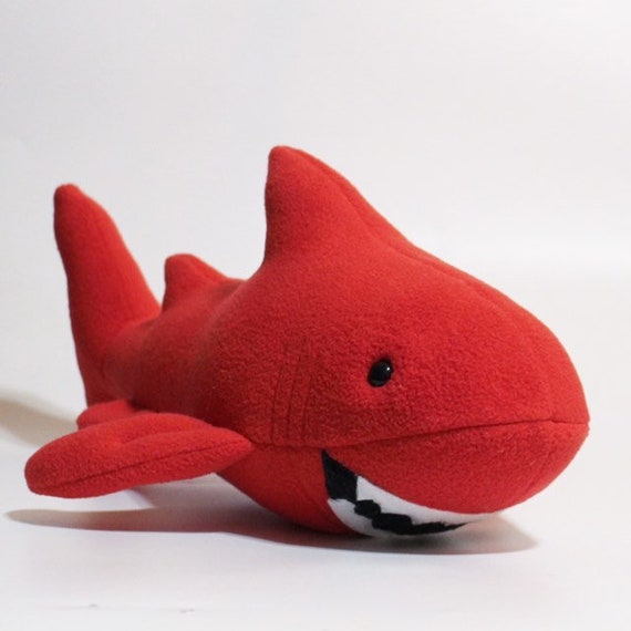 red shark plush