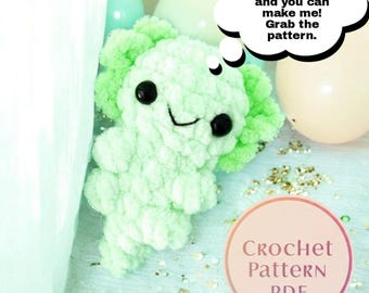 No Sew Axolotl Amigurumi Crochet Pattern: Easy USA Terms (PDF)