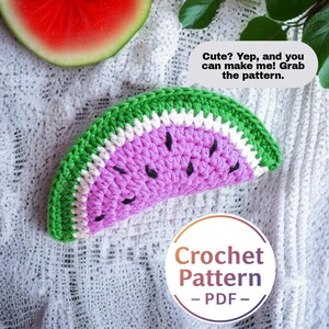Crochet Watermelon Toy Pattern| Amigurumi Fruit Plushie DIY| Easy Summer Decor & Gift Idea| Instant Download PDF USA| Playing Toy For Cats|