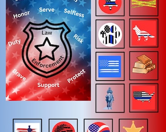 Law Enforcement Quilt Panel: Hero Design, Law Enforcement Quilt Blocks