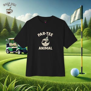 Par-tee Animal Golf T-Shirt - Funny Golf Shirt for Men, Golfer Party Tee, Gift for Golf Bros, Golf Trip Shirt, 19th Hole Golf Apparel