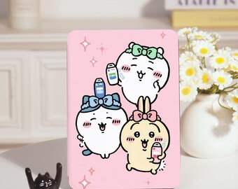 Custodia personalizzata con disegno di Chiikawa per Kindle Paperwhite 11/12a generazione, Paperwhite 5a/6a/7a generazione, Kindle basic 2024, Kindle con cinturino da polso