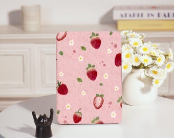 Sweet Strawberries Kindle Personalized For Case Paperwhite 1/2/3/4, Paperwhite Case, Paperwhite 6“, Kindle 2019/2022, Kindle Paperwhite Case
