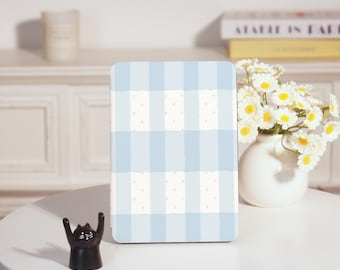 Blue Checkered Kindle Personalized For Case Paperwhite 1/2/3/4, Paperwhite Case, Paperwhite 6“, Kindle 2024/2025, Kindle Paperwhite Cover