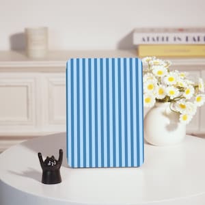 Blue Stripes Kindle Personalized For Case Paperwhite 1/2/3/4, Paperwhite Case, Paperwhite 6“, Kindle 2019/2022, Kindle Paperwhite Cover