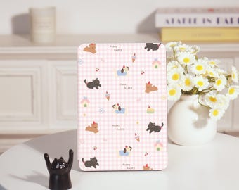Pink Puppy Kindle Personalized For Case Paperwhite 11/12th,Paperwhite 5/6/7th Case,Kindle basic 2024, Kindle with Hand Strap Cover