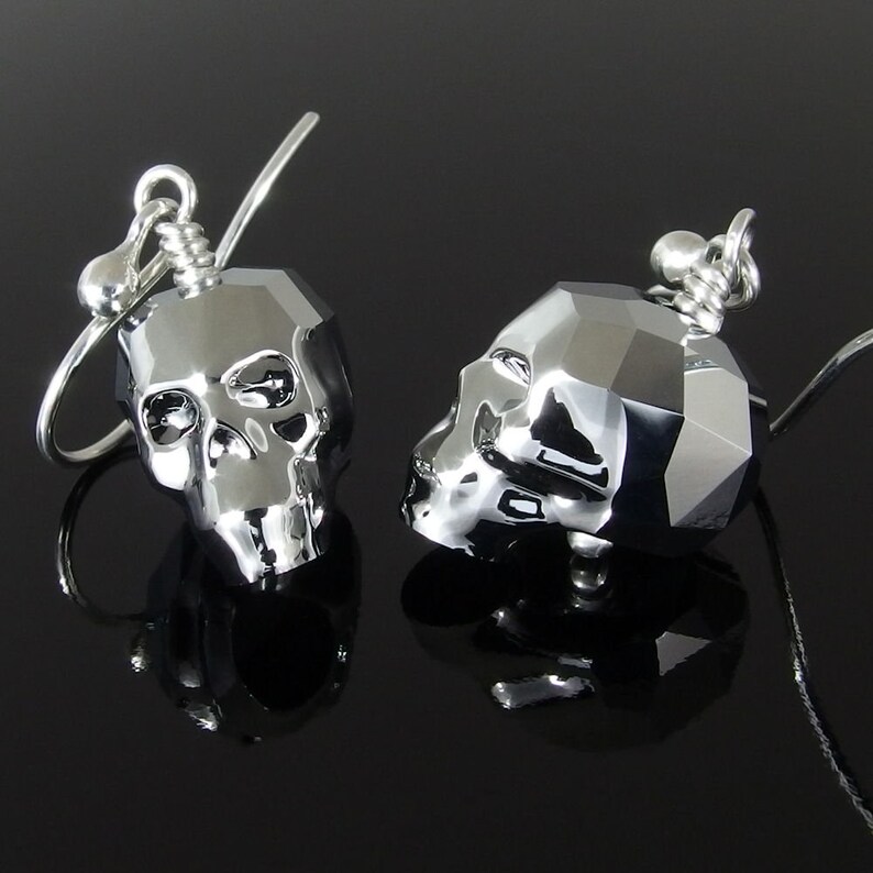 Swarovski crystal skull earrings sale