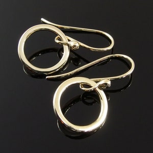18k Yellow Gold Earrings, 18k Gold Earrings, Minimalist Modern Earrings, Everyday Gold Earrings