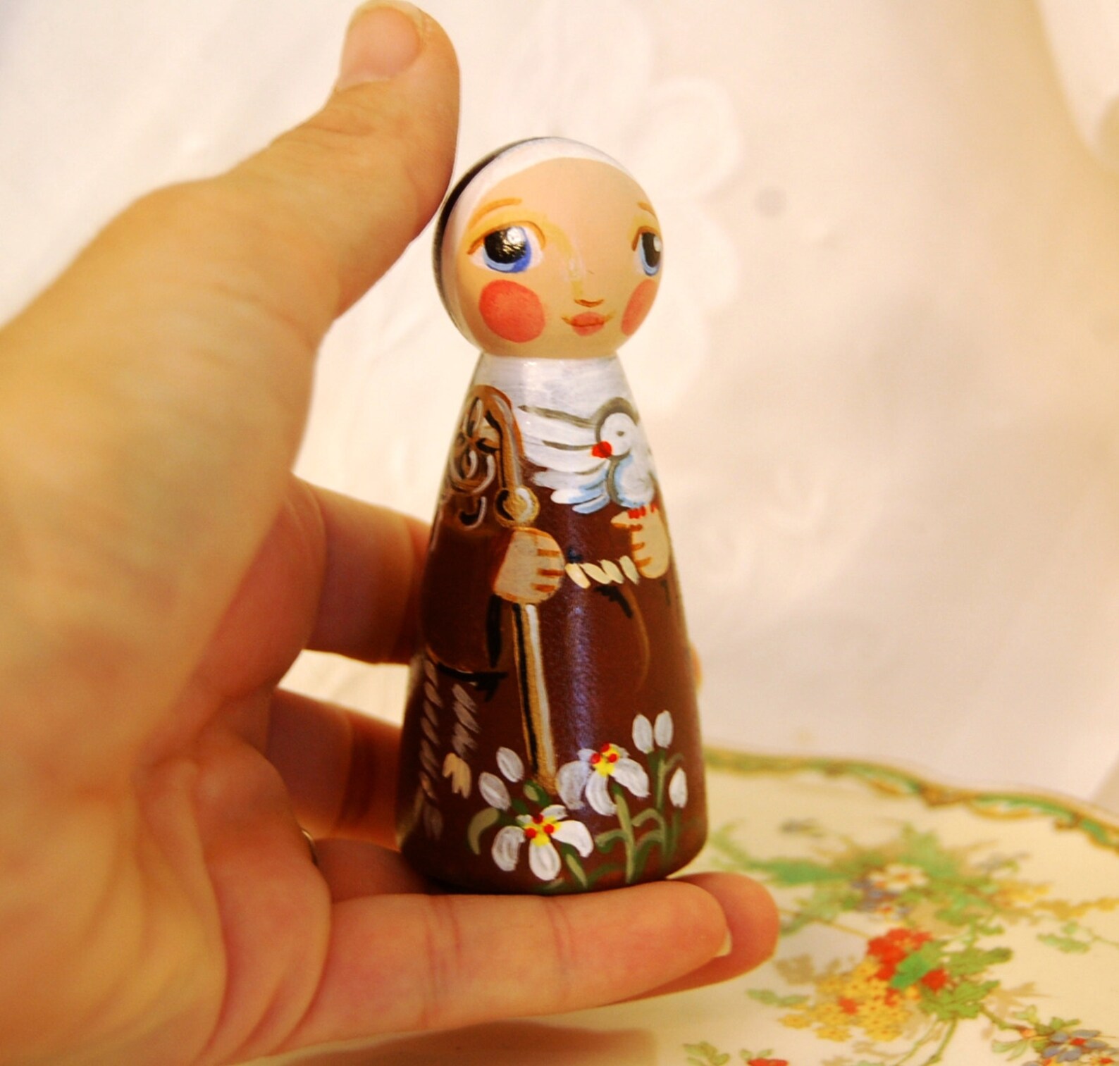 St Colette Catholic Saint Doll Wooden Toy Made to Order Etsy