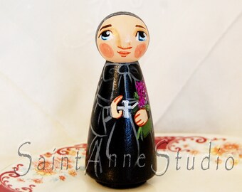 Saint Frances Xavier Cabrini Wooden Doll - Made to Order