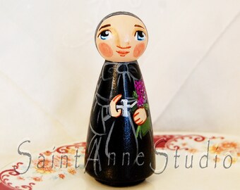 Saint Frances Xavier Cabrini Wooden Doll - Made to Order