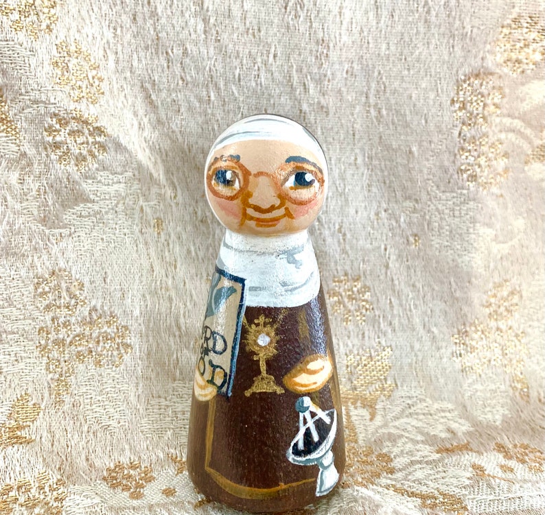 Mother Angelica of EWTN Catholic Saint Doll Wooden Toy Made to Order image 9