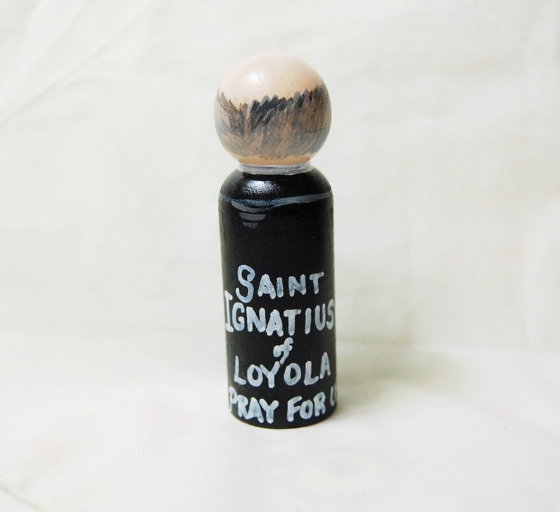 St Ignatius of Loyola Catholic Saint Doll Wooden Toy Made to Order image 4