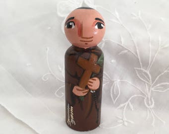 Saint Paul Miki of Japan Catholic Wooden Doll - Made to Order