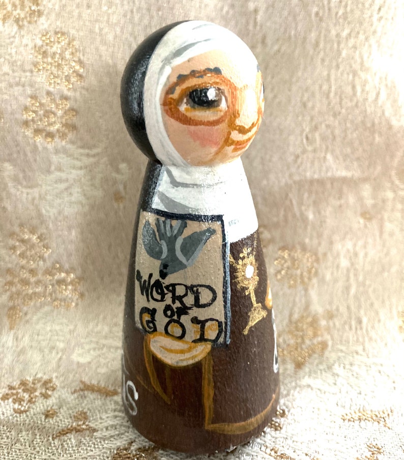 Mother Angelica of EWTN Catholic Saint Doll Wooden Toy Made to Order image 3