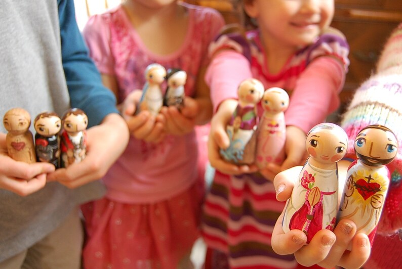 St Denis of Paris France Catholic Saint Doll Peg Toy Made to Order image 5