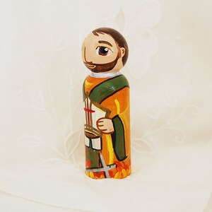 St Denis of Paris France Catholic Saint Doll Peg Toy Made to Order image 2