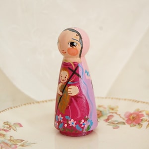 St. Elizabeth With John the Baptist Catholic Saint Doll - Wooden Toy ...